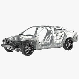 Car Frame with Chassis